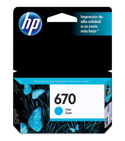 ventas de cartucho hp 670 cyan 